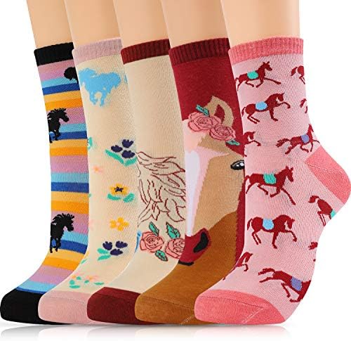 5 Pairs Women's Cute Animals Horse…