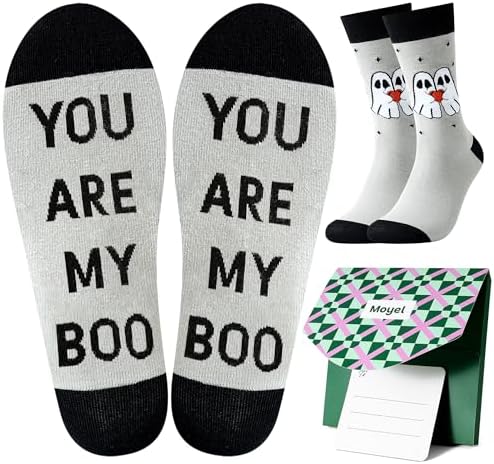 Boo Halloween Socks for Men Spooky Gift