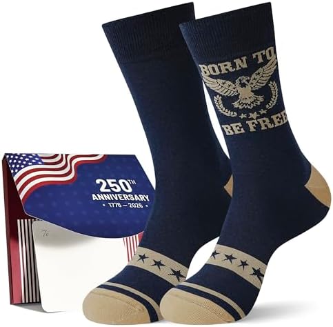 Born to Be Free Socks Retirement Gifts for US Navy USA Socks 1 pair