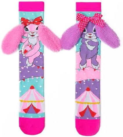 Crazy Easter Bunny Knee High Socks for Girls Kids