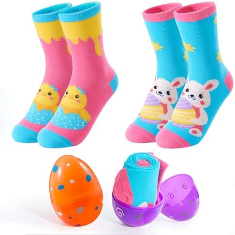 Easter Bunny Chicken Socks for Kids 4-6 Easter Gifts for Boys Girls