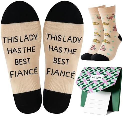 Fiance Gift Socks for Women Romantic Engagement Present