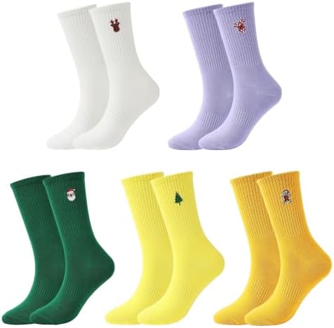 Funny Christmas Socks Gifts for Women on Christmas 5 Pairs