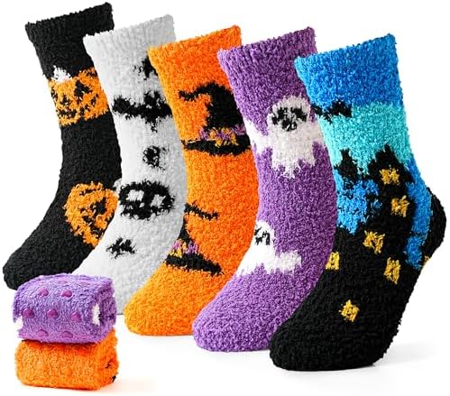 Halloween Fuzzy Socks Kids Funny Halloween Gifts for Boys Girls