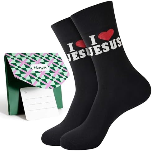 I Love Jesus Socks for Men Christian Faith Gifts