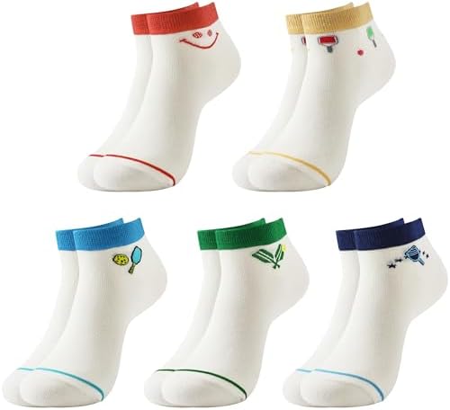 Pickleball Ankle Socks for Women 5 Pairs Pickleball Gift