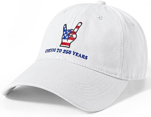 United States 250th Anniversary Patriotic Baseball Cap White