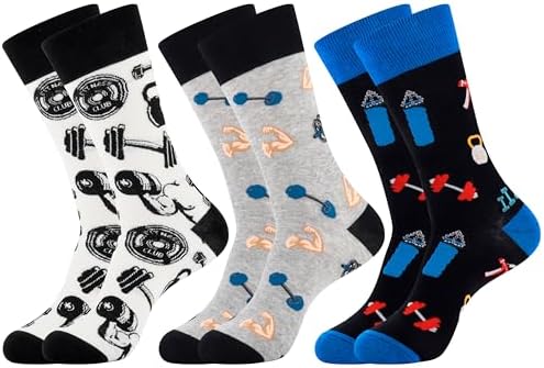 Weight Lifting Socks for Men Funny Gym Gift